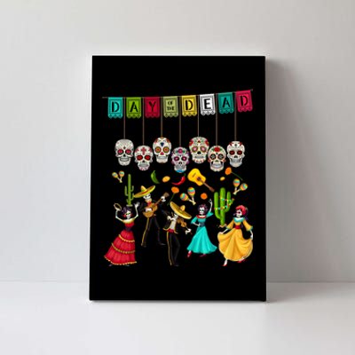 DíA De Los Muertos Skeleton Mexican Day Of The Dead Party Canvas