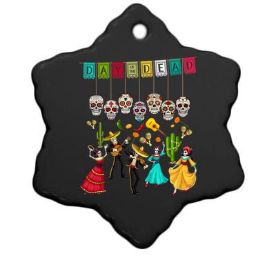 DíA De Los Muertos Skeleton Mexican Day Of The Dead Party Ceramic Star Ornament