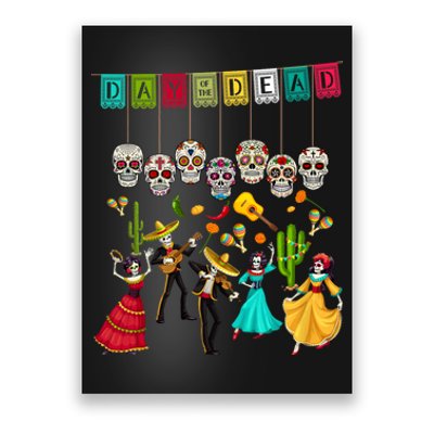 DíA De Los Muertos Skeleton Mexican Day Of The Dead Party Poster