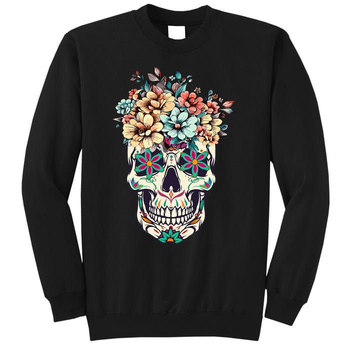 Dia De Los Muertos Sugar Skull La Catrina Halloween Sweatshirt