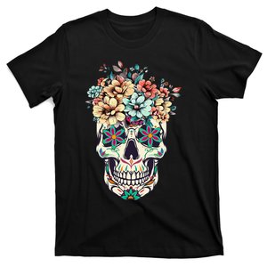 Dia De Los Muertos Sugar Skull La Catrina Halloween T-Shirt