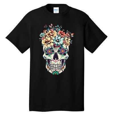 Dia De Los Muertos Sugar Skull La Catrina Halloween Tall T-Shirt