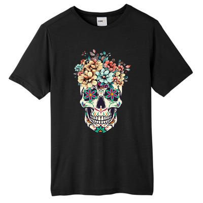 Dia De Los Muertos Sugar Skull La Catrina Halloween Tall Fusion ChromaSoft Performance T-Shirt