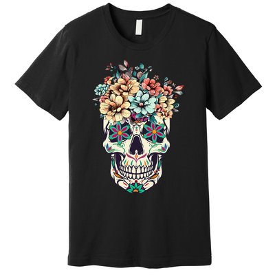 Dia De Los Muertos Sugar Skull La Catrina Halloween Premium T-Shirt