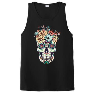 Dia De Los Muertos Sugar Skull La Catrina Halloween PosiCharge Competitor Tank