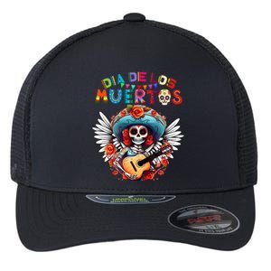 Dia De Los Muertos Catrina Sugar Skull Day of Dead Halloween Flexfit Unipanel Trucker Cap