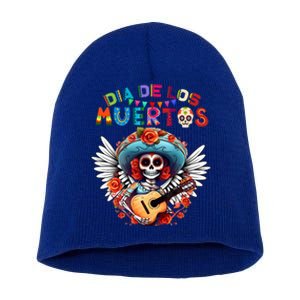 Dia De Los Muertos Catrina Sugar Skull Day of Dead Halloween Short Acrylic Beanie