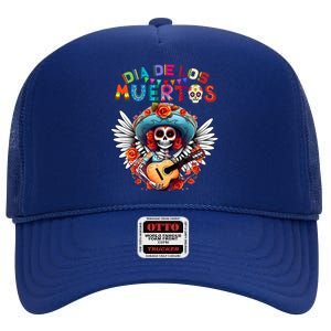 Dia De Los Muertos Catrina Sugar Skull Day of Dead Halloween High Crown Mesh Back Trucker Hat