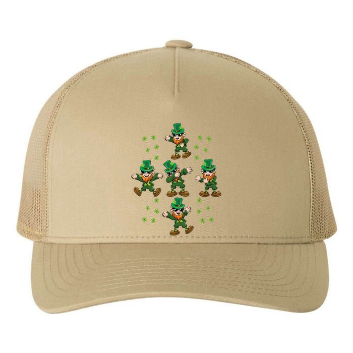 Dab Dancing Leprechaun Shamrock Irish Saint Patricks Day Yupoong Adult 5-Panel Trucker Hat