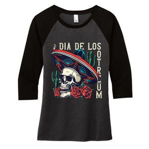 Dia De los Muertos Day of the Dead Mexican holiday Women's Tri-Blend 3/4-Sleeve Raglan Shirt