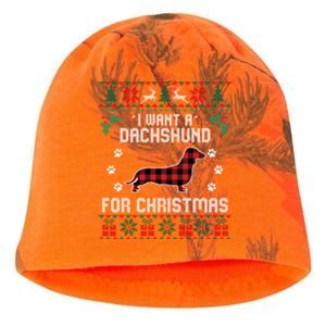 Dachshund Dog Lover Xmas Funny Gift Doxie Ugly Christmas Cute Gift Kati - Camo Knit Beanie