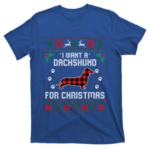 Dachshund Dog Lover Xmas Funny Gift Doxie Ugly Christmas Cute Gift T-Shirt