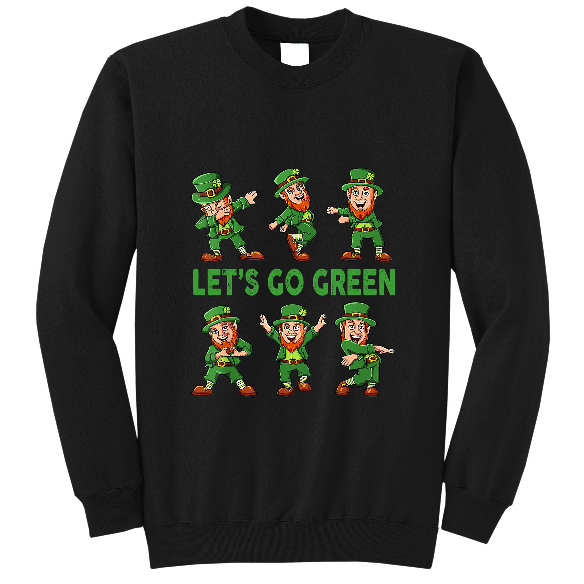 Dancing Leprechauns St Patrick's Day Funny Boys Girls Kids Tall Sweatshirt