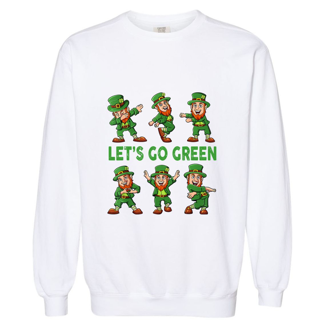 Dancing Leprechauns St Patrick's Day Funny Boys Girls Kids Garment-Dyed Sweatshirt