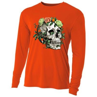 Dia De Los Muertos Costume Day Of The Dead Sugar Skull Cooling Performance Long Sleeve Crew