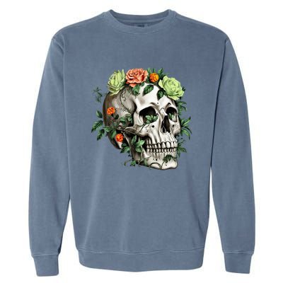 Dia De Los Muertos Costume Day Of The Dead Sugar Skull Garment-Dyed Sweatshirt