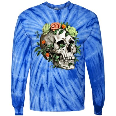 Dia De Los Muertos Costume Day Of The Dead Sugar Skull Tie-Dye Long Sleeve Shirt