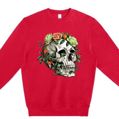 Dia De Los Muertos Costume Day Of The Dead Sugar Skull Premium Crewneck Sweatshirt