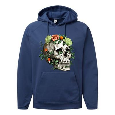 Dia De Los Muertos Costume Day Of The Dead Sugar Skull Performance Fleece Hoodie