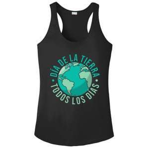 Día De La Tierra Todos Los Días Spanish Earth Day Everyday Ladies PosiCharge Competitor Racerback Tank