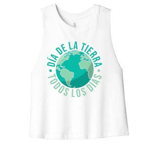 Día De La Tierra Todos Los Días Spanish Earth Day Everyday Women's Racerback Cropped Tank