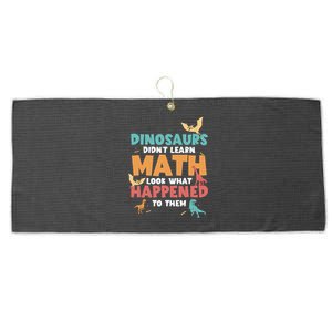 Dinosaurs DidnT Learn Math Funny Mathematics Math Teacher Large Microfiber Waffle Golf Towel