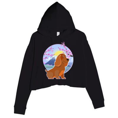 Dachshund Dog Lover Funny Cute Puppy Lover Pet Family Gift Crop Fleece Hoodie