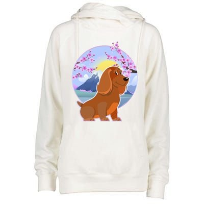 Dachshund Dog Lover Funny Cute Puppy Lover Pet Family Gift Womens Funnel Neck Pullover Hood