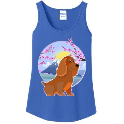 Dachshund Dog Lover Funny Cute Puppy Lover Pet Family Gift Ladies Essential Tank