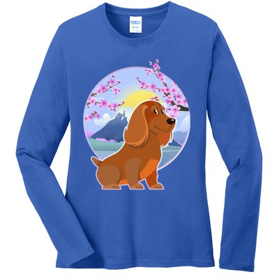 Dachshund Dog Lover Funny Cute Puppy Lover Pet Family Gift Ladies Long Sleeve Shirt