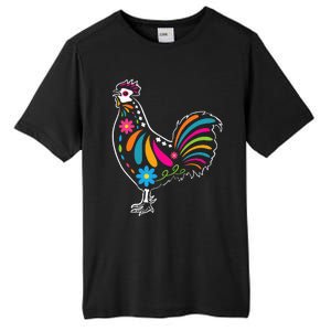 Dia De Los Muertos Halloween Sugar Skull Rooster Tall Fusion ChromaSoft Performance T-Shirt