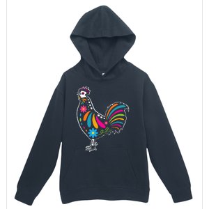 Dia De Los Muertos Halloween Sugar Skull Rooster Urban Pullover Hoodie