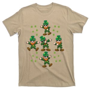 Dab Dancing Leprechaun Shamrock Irish Saint Patricks Day T-Shirt