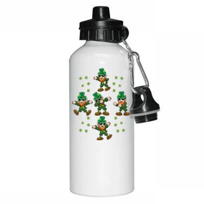 Dab Dancing Leprechaun Shamrock Irish Saint Patricks Day Aluminum Water Bottle 