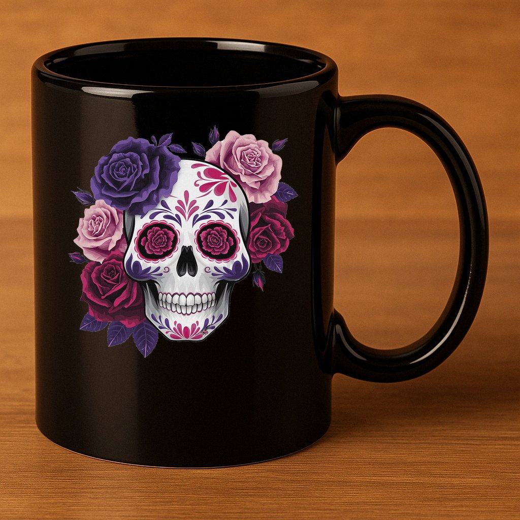 Dia De Los Muertos Costume Day Of The Dead Sugar Skull 11oz C Handle Ceramic Mug
