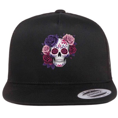Dia De Los Muertos Costume Day Of The Dead Sugar Skull Flatbill Hat