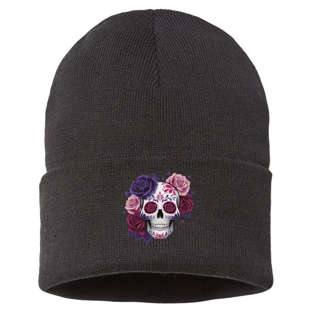 Dia De Los Muertos Costume Day Of The Dead Sugar Skull Sustainable Knit Beanie