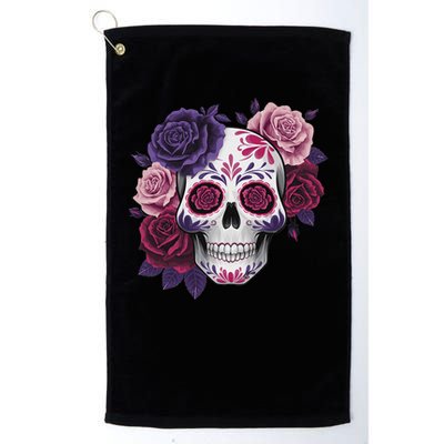 Dia De Los Muertos Costume Day Of The Dead Sugar Skull Golf Towel
