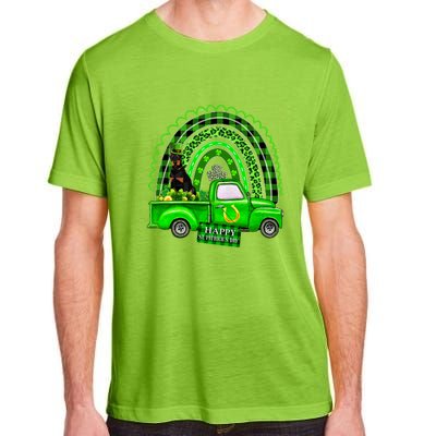 Doberman Dog Leprechaun Hat Truck Shamrock St Patricks Adult ChromaSoft Performance T-Shirt