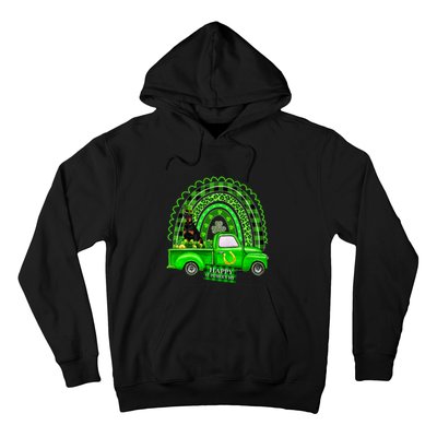 Doberman Dog Leprechaun Hat Truck Shamrock St Patricks Hoodie