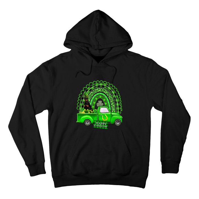 Doberman Dog Leprechaun Hat Truck Shamrock St Patricks Hoodie