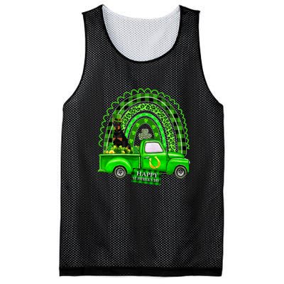 Doberman Dog Leprechaun Hat Truck Shamrock St Patricks Mesh Reversible Basketball Jersey Tank