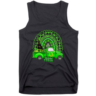 Doberman Dog Leprechaun Hat Truck Shamrock St Patricks Tank Top