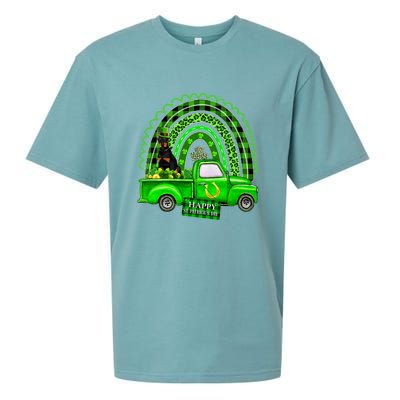 Doberman Dog Leprechaun Hat Truck Shamrock St Patricks Sueded Cloud Jersey T-Shirt