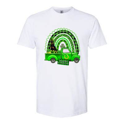 Doberman Dog Leprechaun Hat Truck Shamrock St Patricks Softstyle CVC T-Shirt