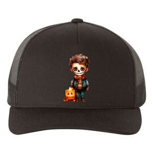 Dia De Los Muertos Cute Skeleton Mexican Sugar Skull Yupoong Adult 5-Panel Trucker Hat