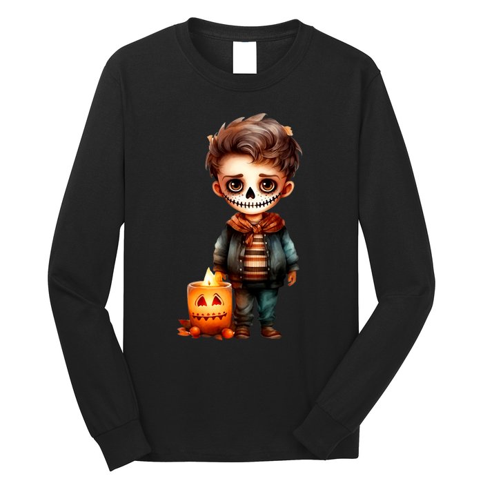 Dia De Los Muertos Cute Skeleton Mexican Sugar Skull Long Sleeve Shirt