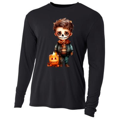 Dia De Los Muertos Cute Skeleton Mexican Sugar Skull Cooling Performance Long Sleeve Crew