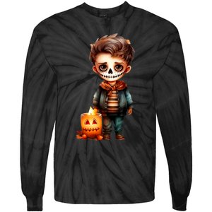 Dia De Los Muertos Cute Skeleton Mexican Sugar Skull Tie-Dye Long Sleeve Shirt