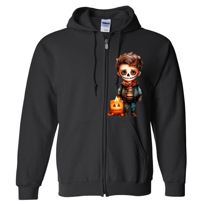 Dia De Los Muertos Cute Skeleton Mexican Sugar Skull Full Zip Hoodie